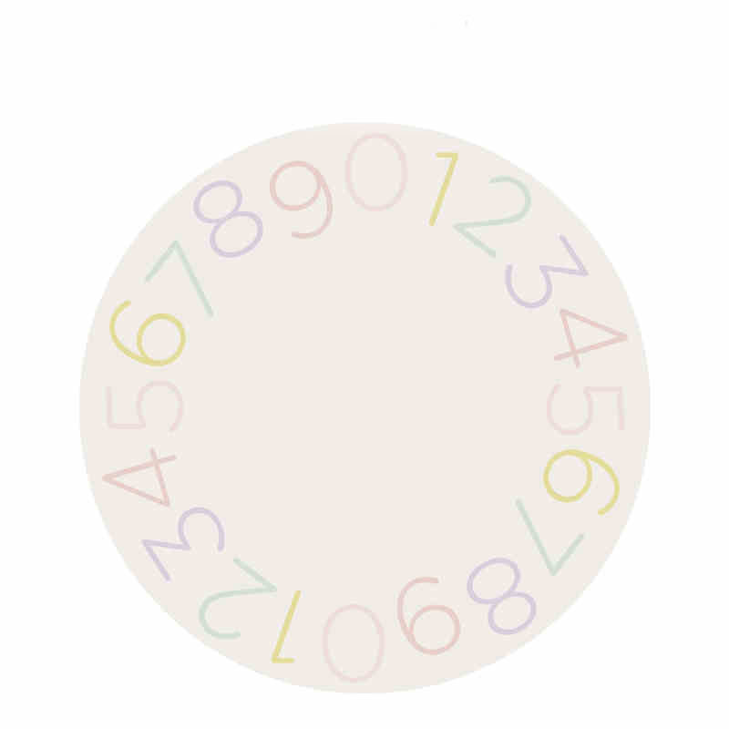 원형 - 컬러 도트 숫자