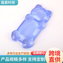 纯色透明卡通鼠标垫大号女生高颜值小熊硅胶手腕垫防水耐脏3d垫子