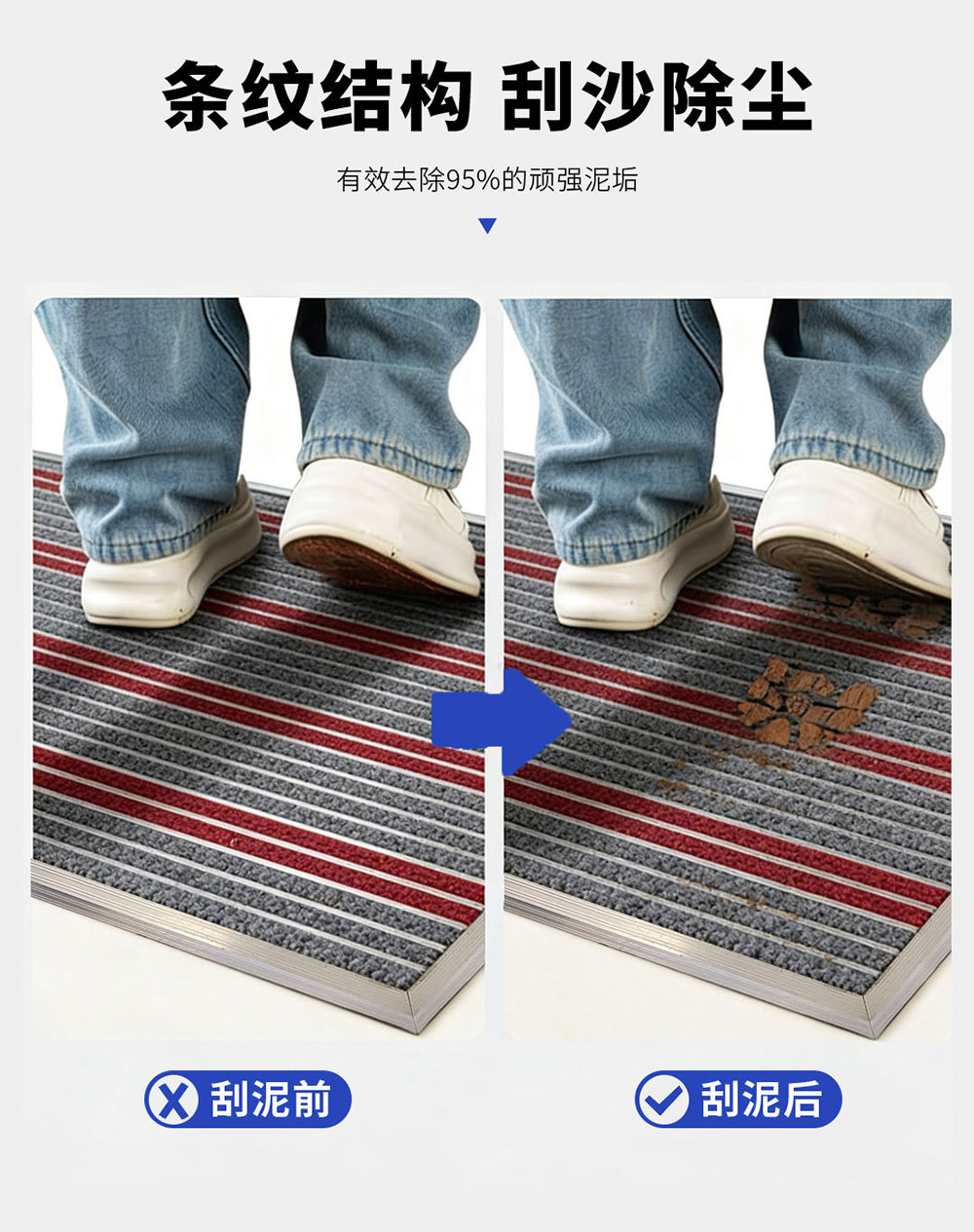 Wear-Resistant, Dust-Proof, Dirt-Resistant Floor Mats for Supermarkets, Shopping Malls, Car 4S Stores, Entrance Doorways, and Aluminum Alloy Floor Mats
