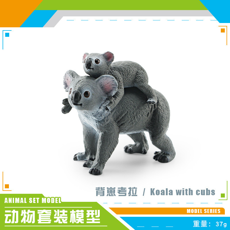 Amazon simulación sólida hojas abraza Australia koala oso modelo de vida silvestre juguetes decorativos estáticos hechos a mano