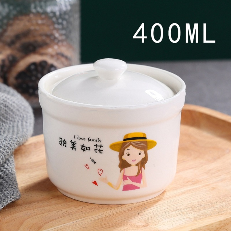 陶磁器のシチューは蓋をして水をあけて家庭の内胆のシチューの缶のミニの蒸し卵の杯のツバメの巣のサプリメントのシチューの杯の1人分を煮込みます。|undefined