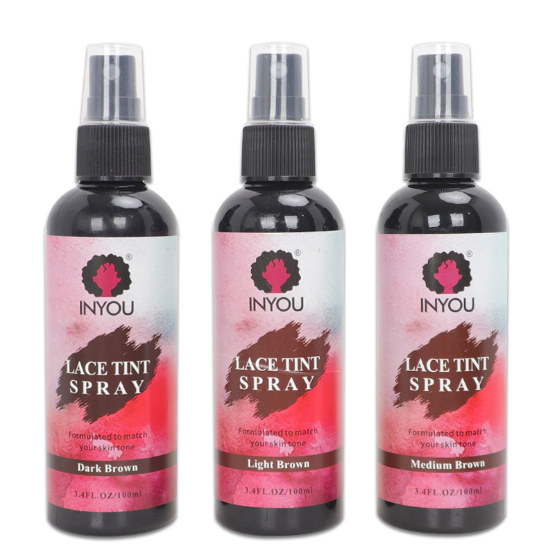 Cross-border Wholesale Lace Dyed Spray Wig Headgear Hair Block Lace Care Spray Lace tint spray