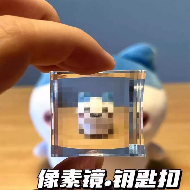 Pixel Stone Mosaic Filter Minecraft Keychain Bag Pendant Minecraft Lens Pendant Gift