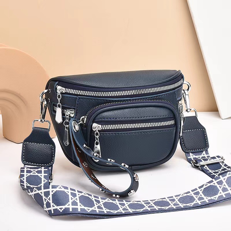 2024 nuevo bolso de hombro de moda bolso de cuero suave bolso de verano versátil textura de mujer bolso de cintura ligero bolso de mujer