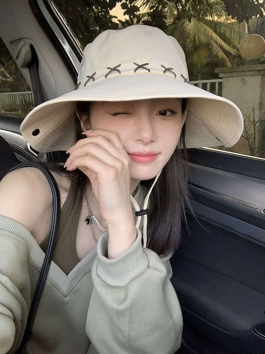Denim travel climbing sun hat for camping