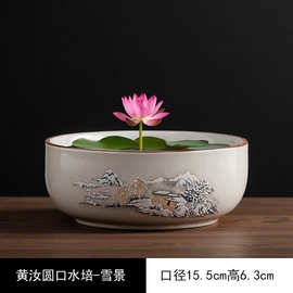 特大号花盆陶瓷大号花盆水仙盆睡莲碗莲无孔水养水培多肉花盆批发
