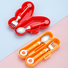 Convenient Child-friendly Utensil Set of Spoons and Forks, 316 Stainless Steel, Anti-Slip, for Baby Feeding, Noodle Scraping, Dessert Storage, Gift