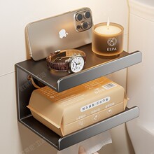 吸盘卫生间厕纸盒厕所纸巾盒壁挂免打孔浴室洗手台洗脸巾抽卷纸架