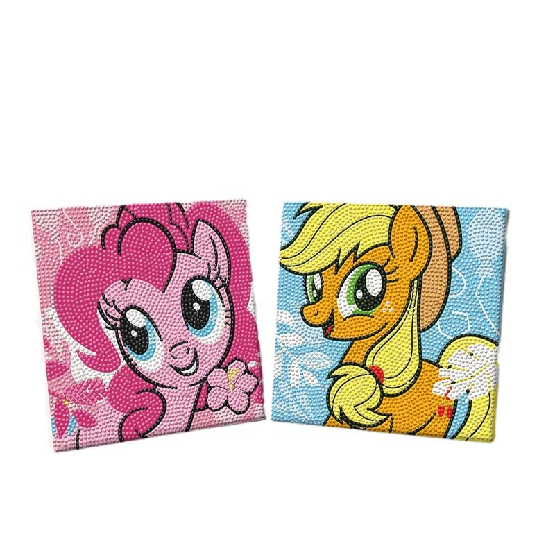 Набор алмазной живописи Мой маленький пони DIY-набор, холст 30×30 см, рама из массива дерева, полная стежковая работа