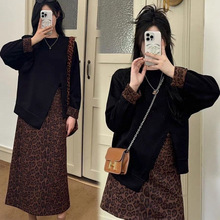 大码女装早秋韩系穿搭时尚套装2025胖MM显瘦配裙子两件套装女抖音