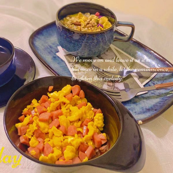 LZ Denim azul patrón de lino plato plano tazón de fideos tazón de sopa tazón de arroz taza de café taza platillo en forma de huevo plato de pescado placa rectangular