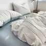 床上色织立体条纹被套