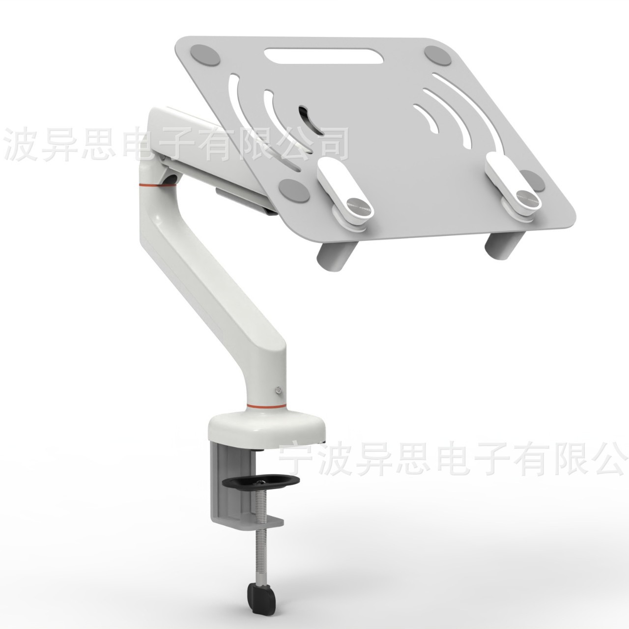 气臂带笔记本电脑拓展托架机械臂自由悬停伸缩显示屏支架摆臂