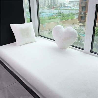 New Chinese-Style Large Red Chair Cushion, Faux Cashmere Door Mat, High-End Blue Carpet for Living Room Decoration and Grand Opening (Car Carpet) - pure-white-50x150cm-high-density-extra-thick