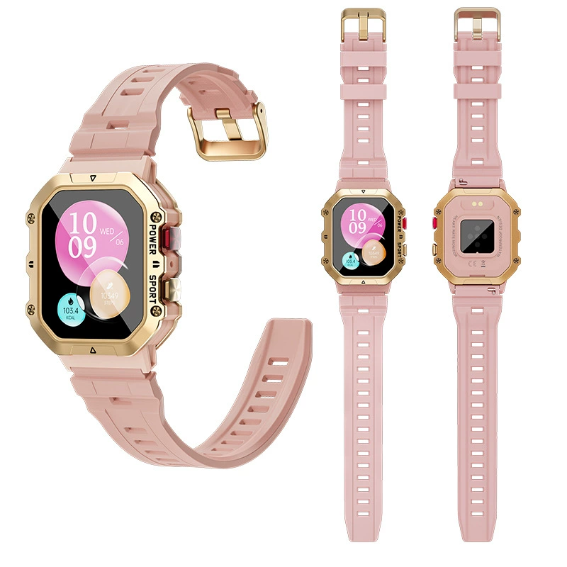 Waterproof smart watch, 65inch, tracks heartbeat, measures blood pressure, monitors oxygen level