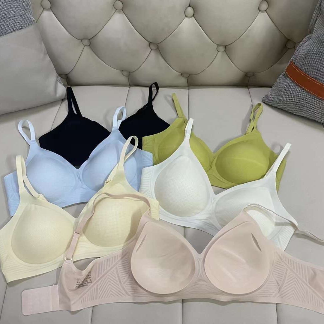 Nueva taza de látex sin marcas de alta calidad, chaleco de dama sin anillo de acero, bra de yoga, ropa interior deportiva, mujer al por mayor