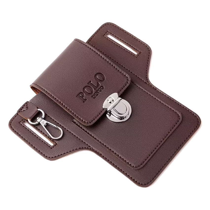 Men's mobile phone bag Card Case mobile phone pendant new mobile phone waist bag men's construction site work mobile phone leather case hanging key