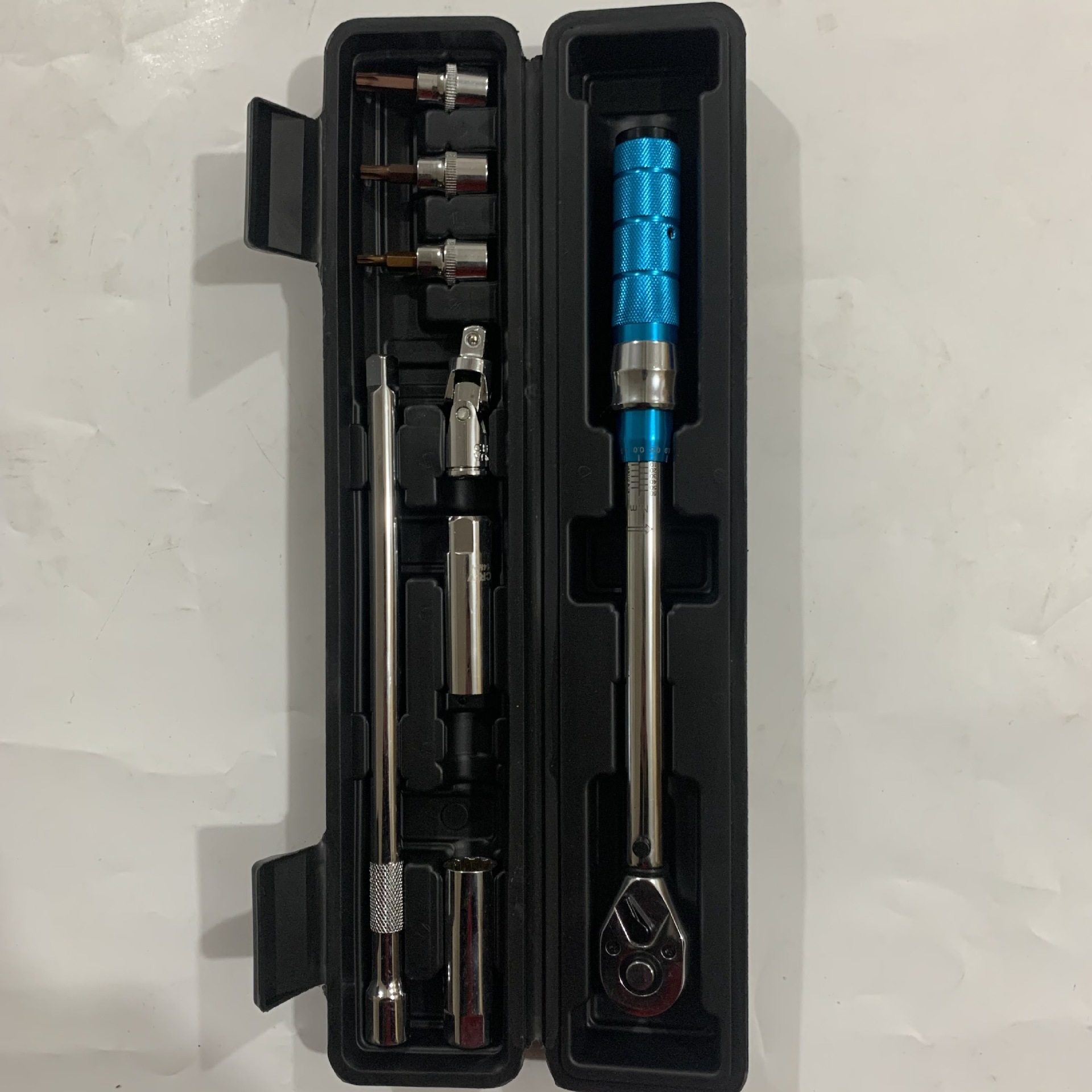 预置式扭矩扳手3/8 10-60N.m 8件套可调扭力扳手 预置力矩扳手