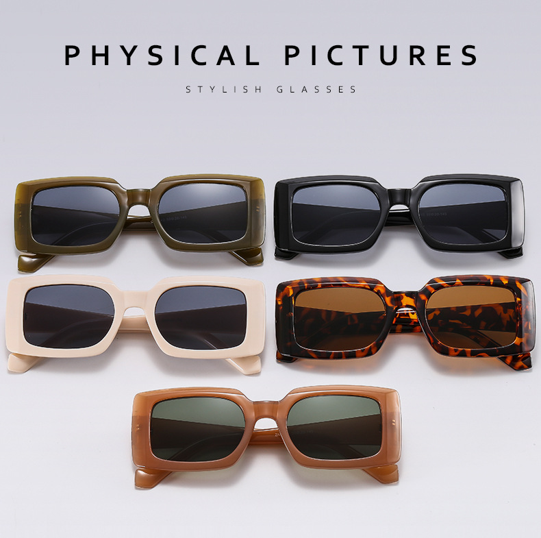 nihaojewelry fashion caramel color small square frame sunglasses wholesalepicture16