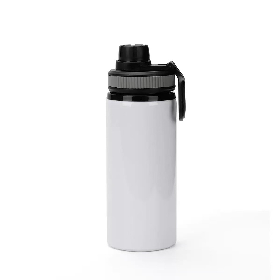 Alpinismo portátil deportivo jarro fundición en blanco 600ML botella espacial cubierta de color con botón de transferencia de calor recubrimiento jarro