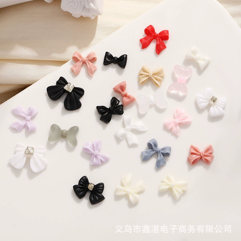 Взрывной бант маникюрные украшения смолы трехмерный маленький галстук diy маникюр декоративные дикие ювелирные аксессуары оптом