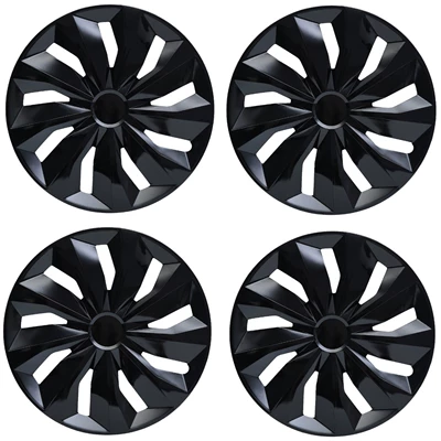 13inch / 14inch / 15inch /: Hub cover - 12inch-all-black-set-of-4