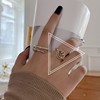 Retro ring hip-hop style, chain, accessory, on index finger, punk style