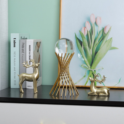 Nordic light luxury crystal ball ornaments creative home model room living room TV cabinet office desktop decoration wholesale