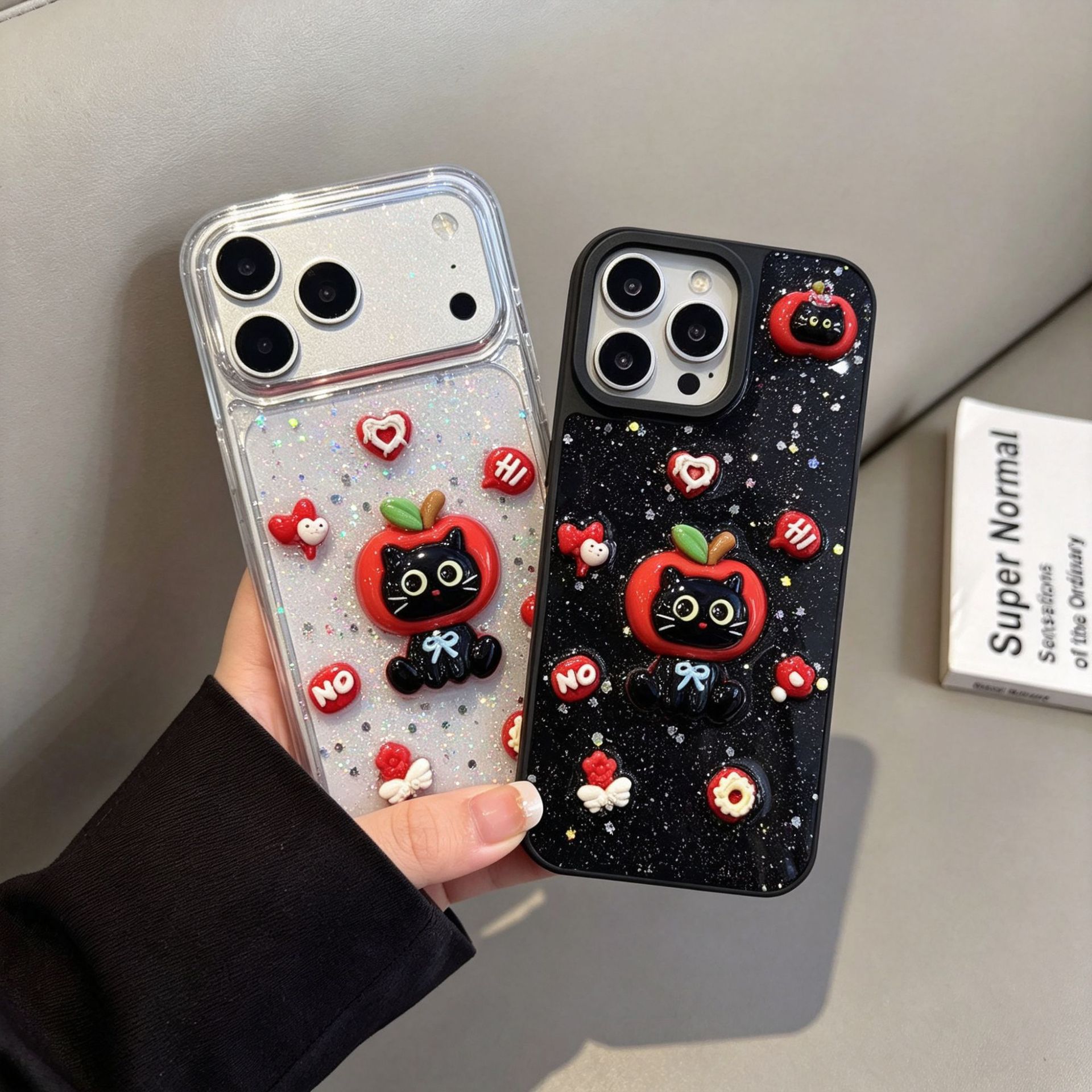 Y2K红苹果猫咪适用苹果18promax手机壳iPhone17pro可爱16/15新款X