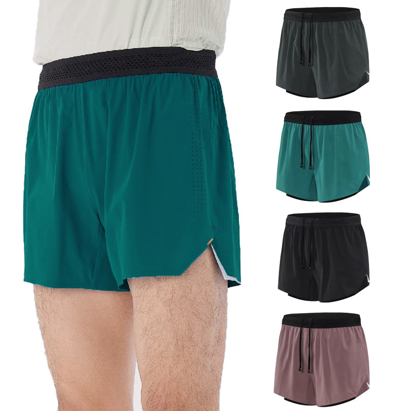 Cross-Border New Model Running Shorts for Men, Professional Marathon Sports Shorts, Racing Shorts with Lining That Can Hold a Phone