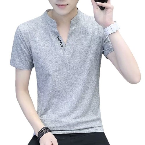 Men's Short Sleeve T-Shirt, Casual Top, Collar Polo Under Shirt