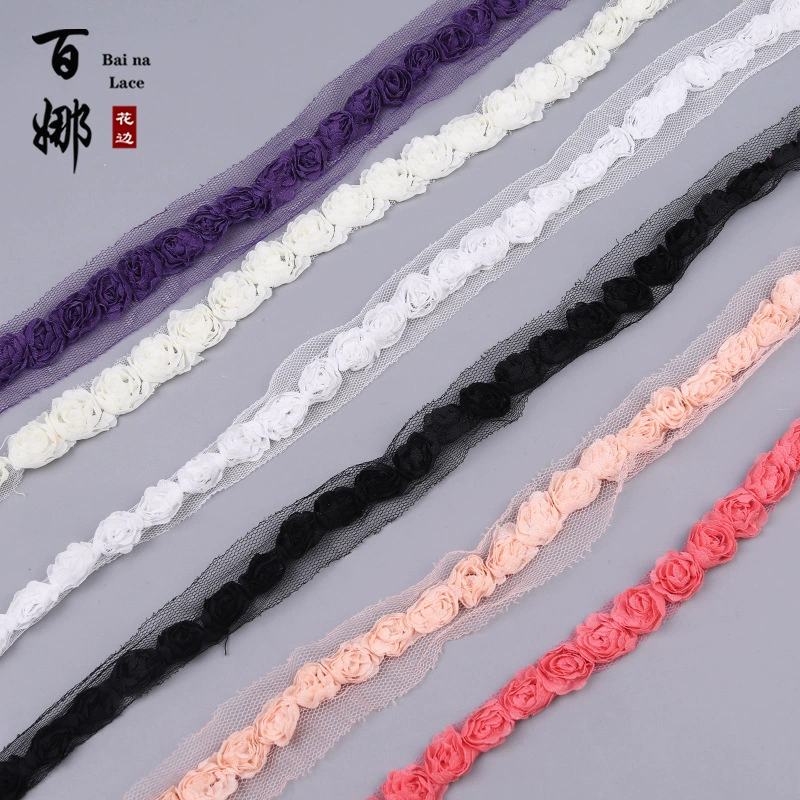 Вышитая ткань на сетчатой основе, с вышивкой в виде роз, ткань для свадебных платьев, для головных уборов, для рукоделия, кружево