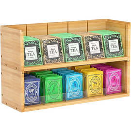 木质茶包收纳架桌面展示盒茶叶胶囊实木储物架分格咖啡茶包容器盒