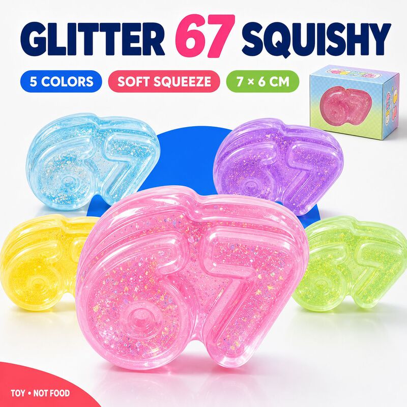 Cross-border digital 67 soft rubber stress-relief toy, squeeze toy, TPR novelty decompression gadget Cross-border digital 67 soft rubber stress-relief toy, squeeze toy, TPR novelty decompression gadget