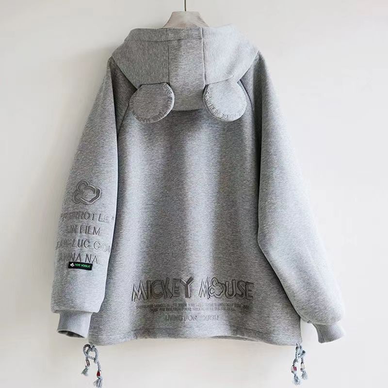 2023 spring and autumn early spring mid-length 190g fleece-lined top outer suit trendy embroidered loose all-match women's sweater 2023 spring and autumn early spring mid-length 190g fleece-lined top outer suit trendy embroidered loose all-match women's sweater