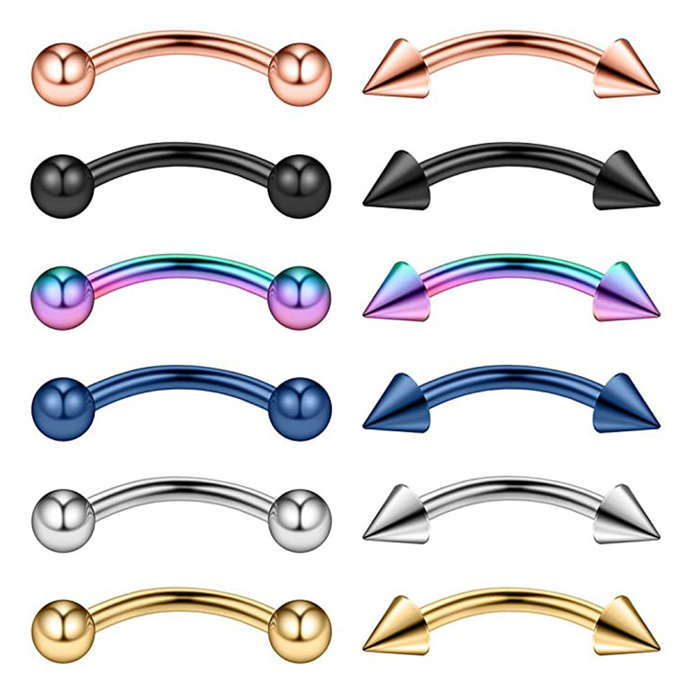 Bijoux de piercing en acier inoxydable pour sourcil lèvre nez_voghion.com