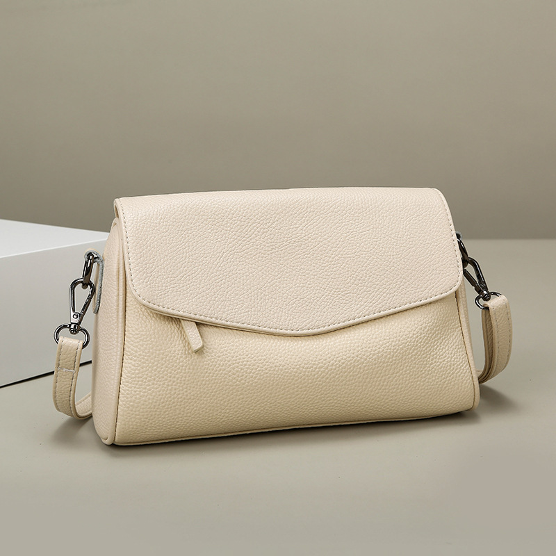 Cross-Border Wholesale Genuine Leather Small Square Bag For Women 2026 New Fashion Crossbody Bag Large Capacity Single Shoulder Pillow Bag Cowhide - Thumbnail 2