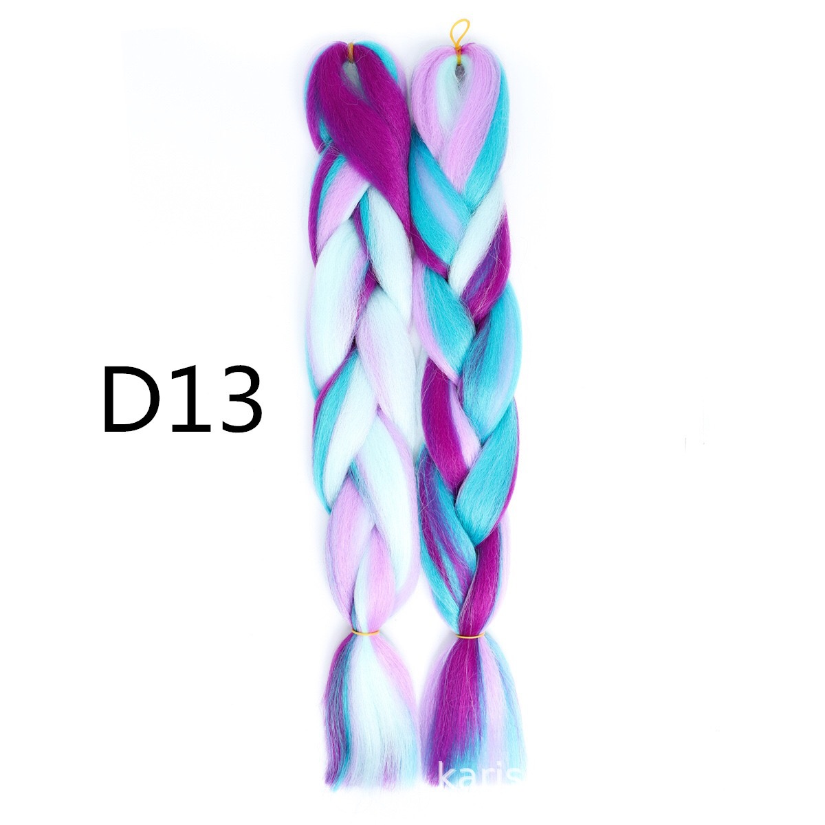 Color a juego Gran trenza de alta temperatura de seda química peluca trenzas extensiones de pelo Color trenzado nuevo color