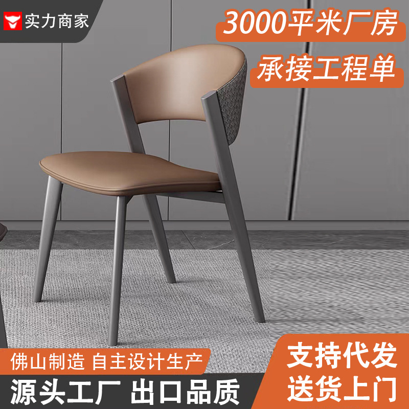 Nordic Light Luxury Dining Chair for Home Balcony Living Room High-End Dining Chair Hotel Writing Chair Shop Leisure Area Reception Chair