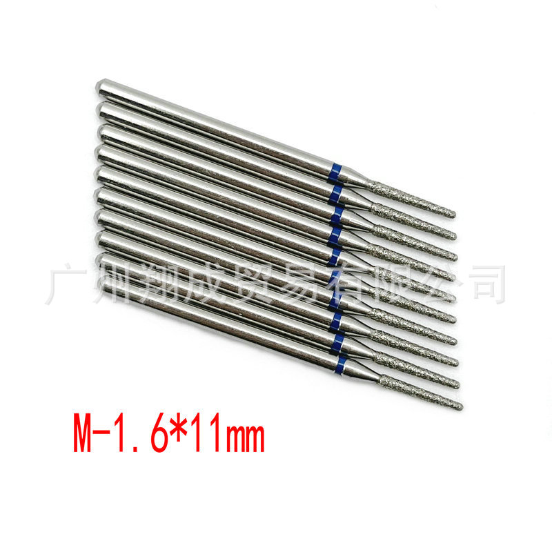 10 unids Amazon Venta caliente nail art carborundum pulido traje uñas descarga taladro piel muerta eliminación diamante Taladro