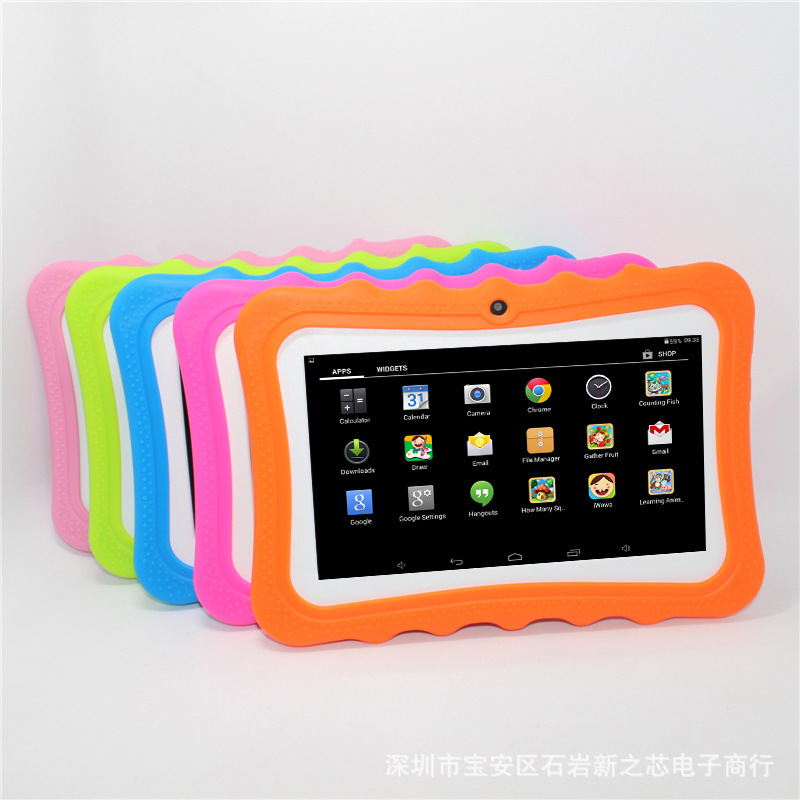 7inch Android Children's Gift Cross-Border Tablet Bluetooth Smart Manufacturer with Silicone Protective Case Love Doll Ips