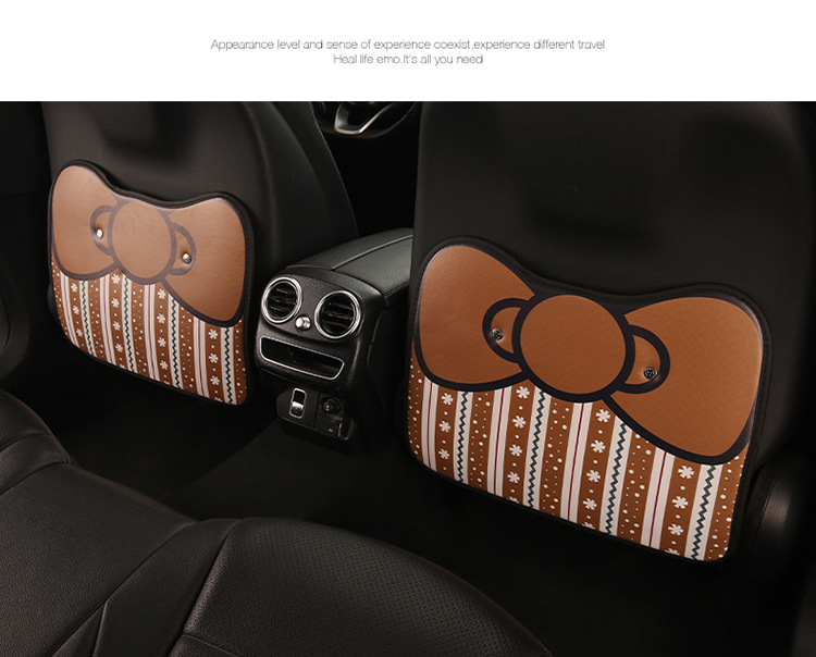Car Anti-Kick Mat Christmas Striped Anti-Kick Mat Children's Chair Back Anti-Dirt Mat Rear Seat Anti-Kick and Anti-Scratch Mat