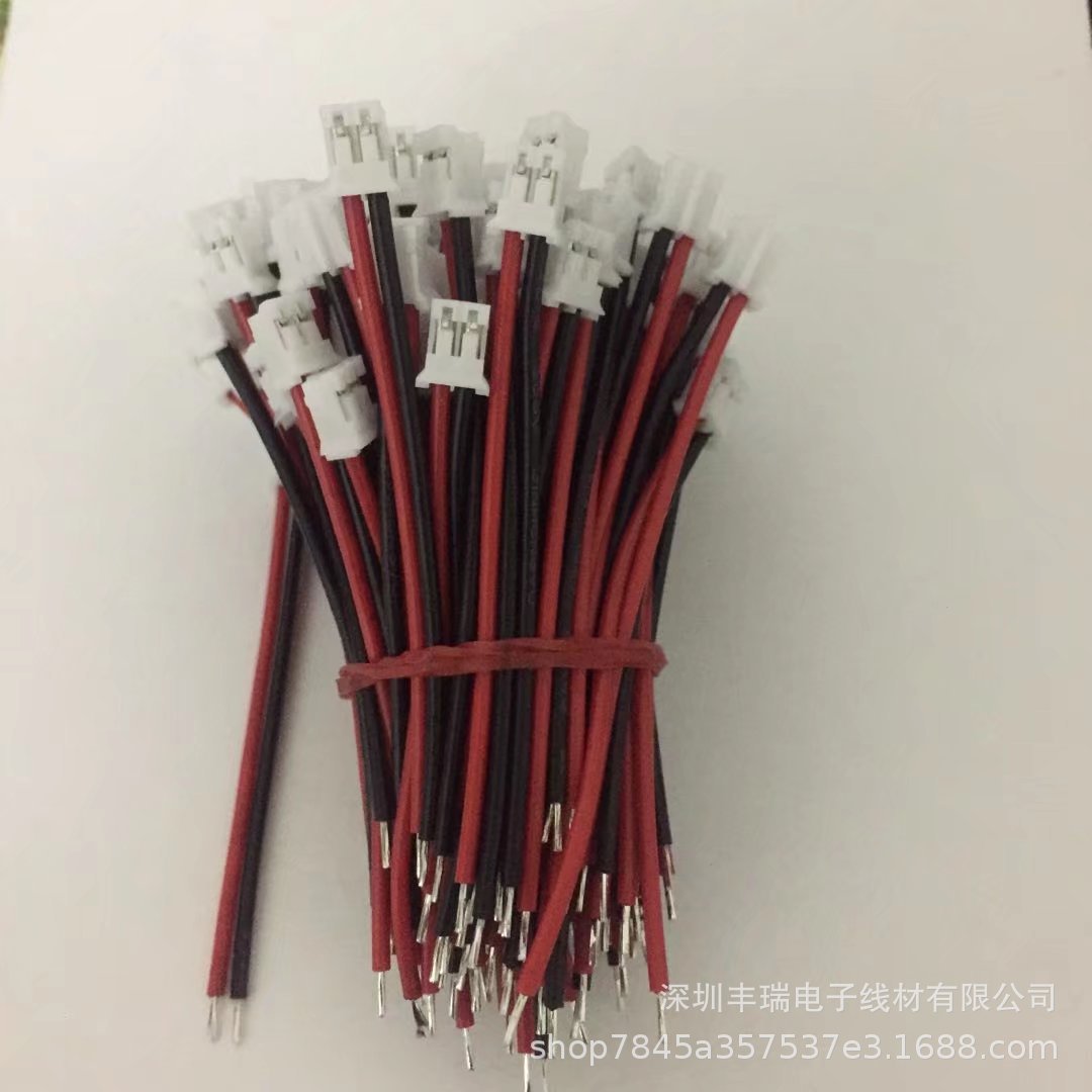 端子线PH 2.0间距1007AWG26号60mm电子连接线 2p单头电池端子线束