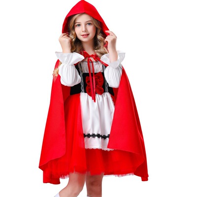 Europe and America Halloween clothing Little Red Riding Hood costume With children Children's Day stage perform Costume cosplay female