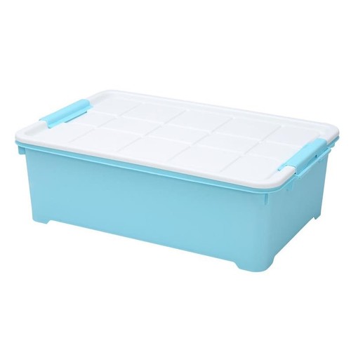 K9HX wholesale plastic household large long bed storage box storage box rectangular flat clothing with lid