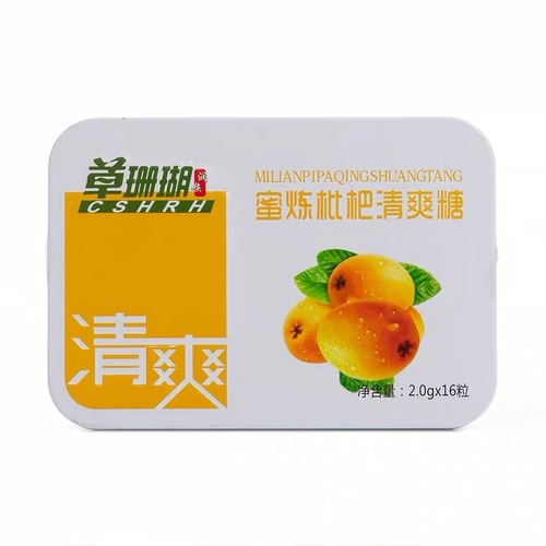 Bulk Wholesale Iron Box Ginkgo Biloba Watermelon Refreshing Honeysuckle Fat Sea Buckthorn Refreshing Sugar Mint Candy Lozenges 16 pieces 