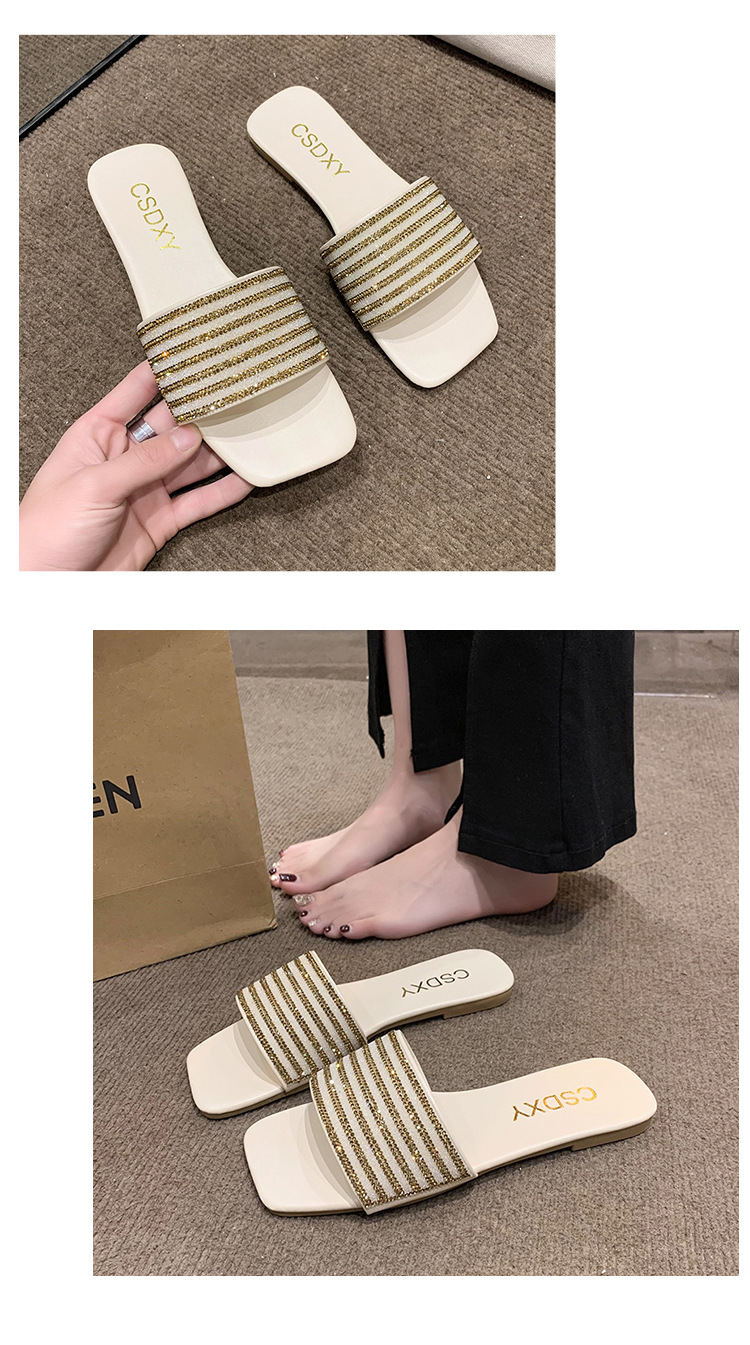 Damen Strass Hausschuhe Elegante Glitzer Pantoletten Für Sommer_voghion.com