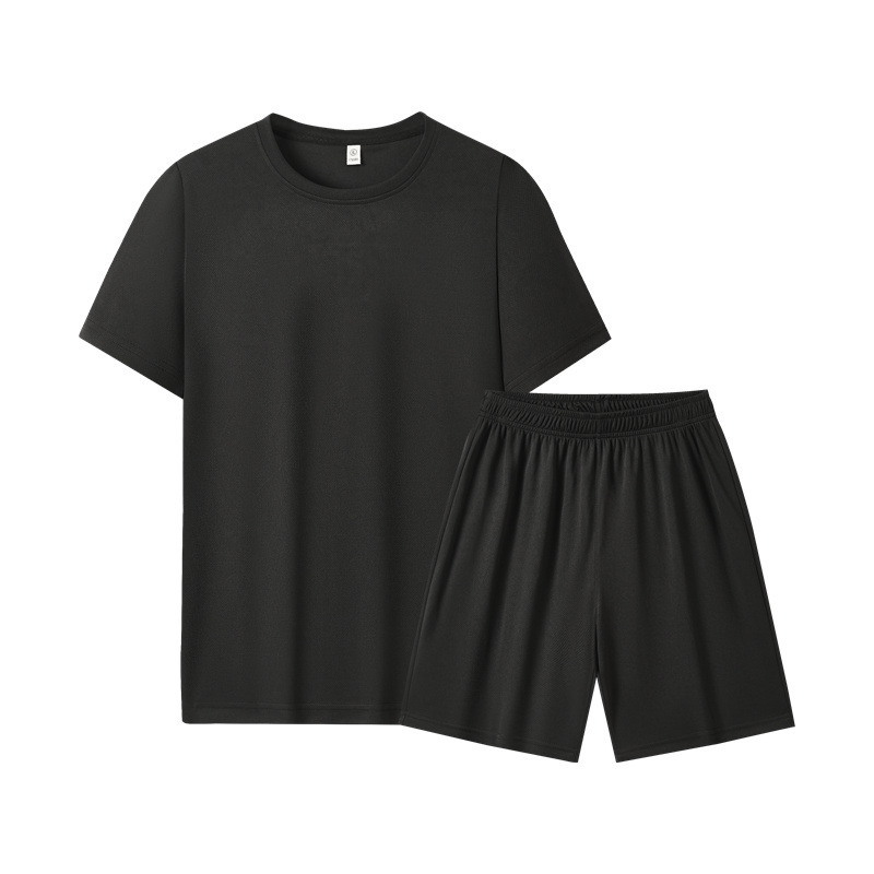 Detention Center Summer New Men's Breathable Sports suit Plus Large Size Fashionable Casual Round Neck Short Sleeve suit Detention Center Summer New Men's Breathable Sports suit Plus Large Size Fashionable Casual Round Neck Short Sleeve suit