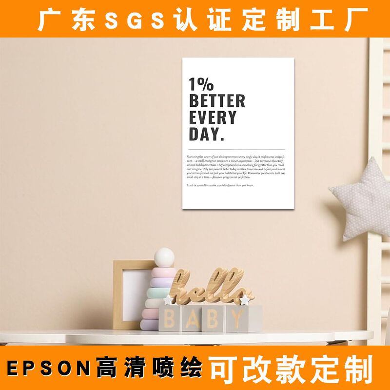 Amazon Growth Mindset Self-Improvement Bedroom Hanging Painting Inkjet Canvas Poster Inspirational Office Decoration Painting