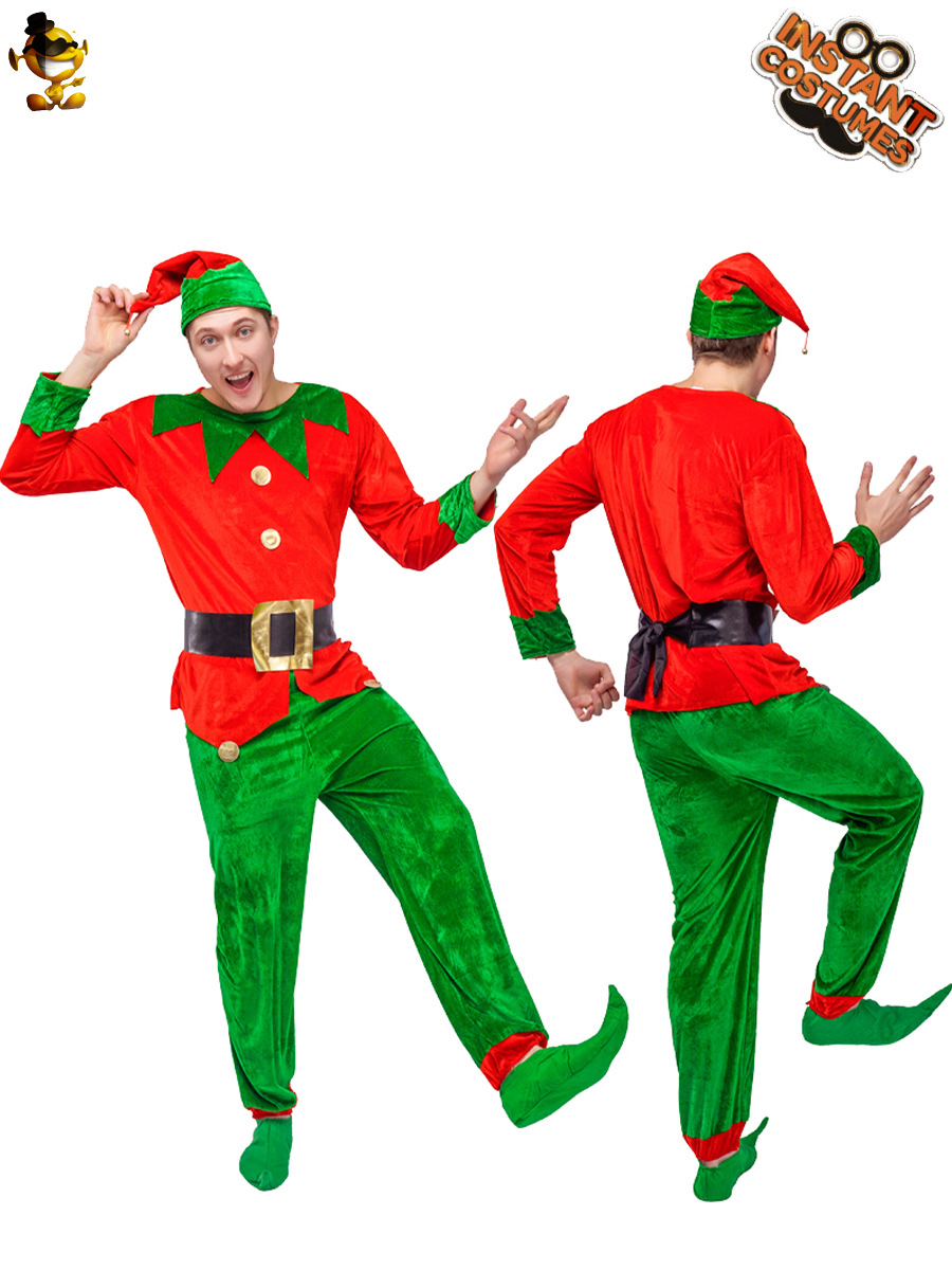 Traje de Navidad de los hombres traje de Navidad de las mujeres vestido de Navidad pareja traje de la mascarada image 5